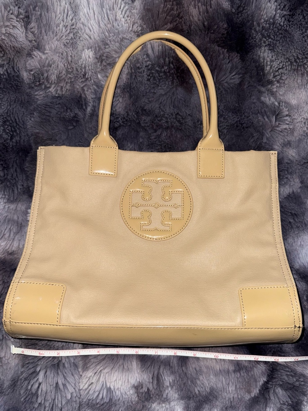 Tory Burch Tan  Logo Tote